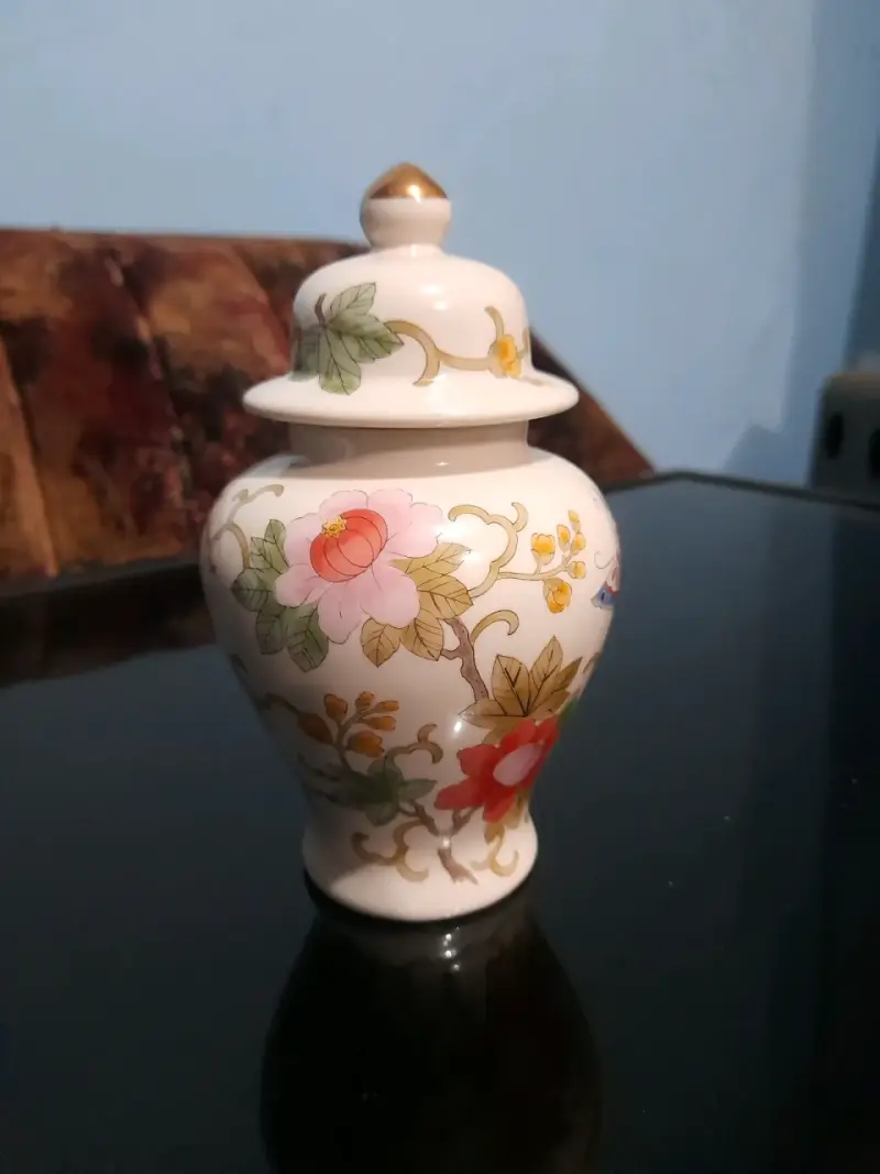 Potiche o tarro de jengibre vintage de porcelana - 2