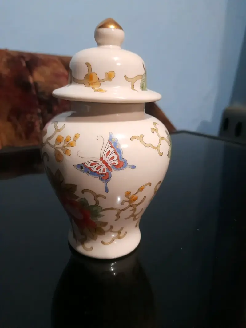 Potiche o tarro de jengibre vintage de porcelana - 3