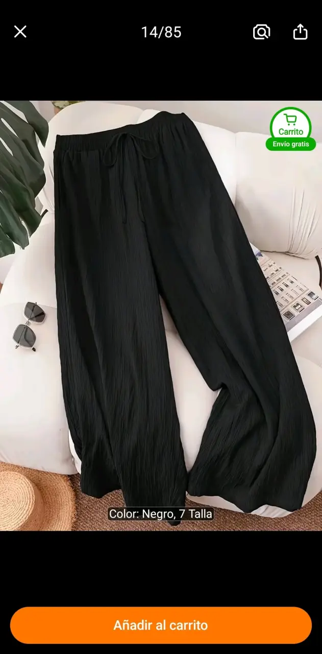 Pantalones anchos negros