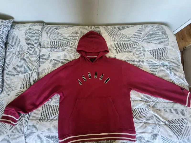 Polerón con capucha Jordan rojo para hombre - 1