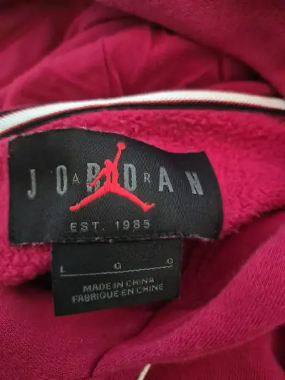 Polerón con capucha Jordan rojo para hombre - miniatura 5