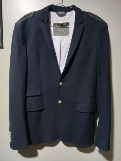 Blazer azul Zara Man con botones dorados - miniatura 1