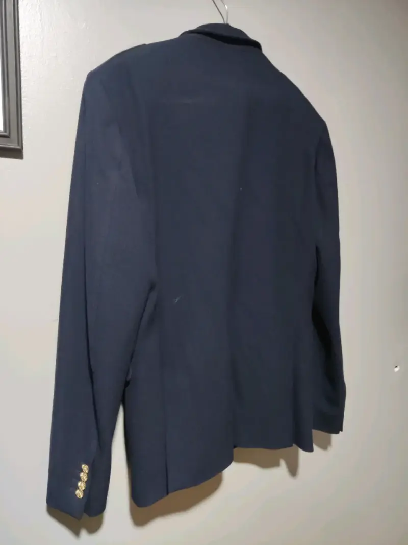 Blazer azul Zara Man con botones dorados - 4