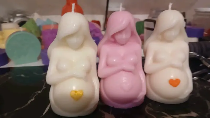 Velas decorativas de figuras femeninas embarazadas - 2