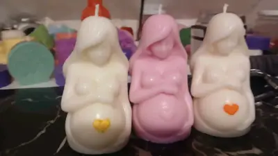 Velas decorativas de figuras femeninas embarazadas - miniatura 2