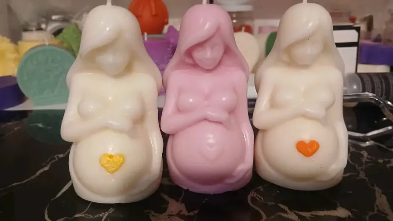 Velas decorativas de figuras femeninas embarazadas - 3