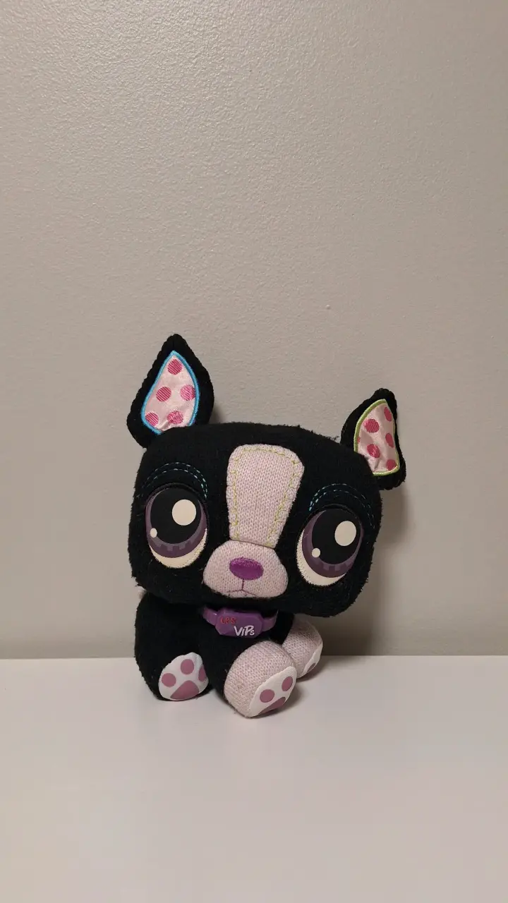 Peluche LPS perrito Boston Terrier