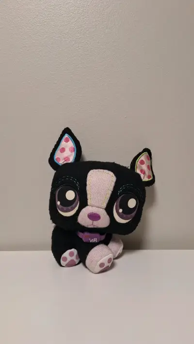 Peluche LPS perrito Boston Terrier - miniatura 1