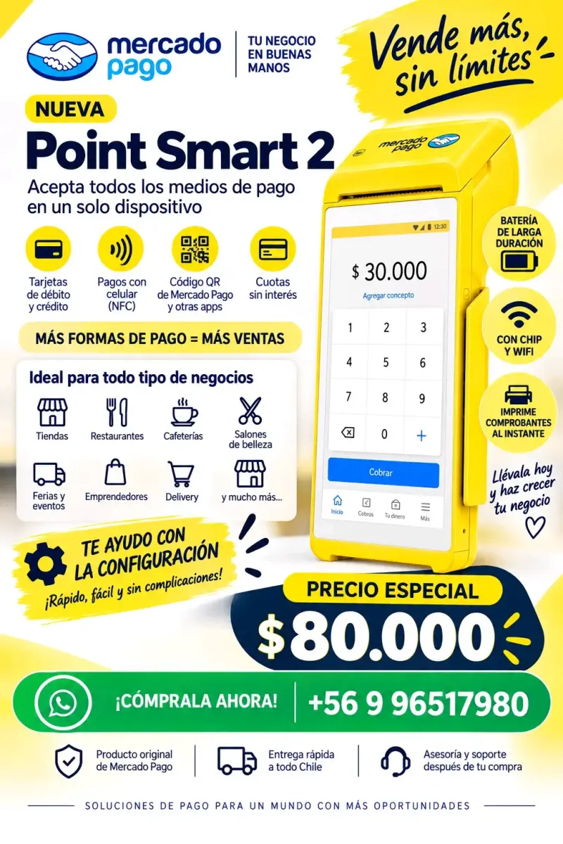 Terminal de Pago Mercado Pago Point Smart 2 - 1