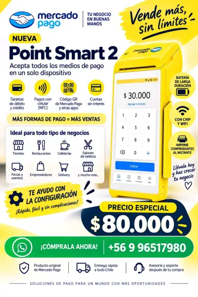 Terminal de Pago Mercado Pago Point Smart 2 - miniatura 1