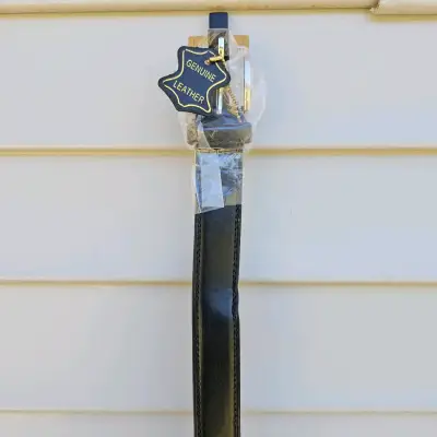 Cinturón de cuero genuino negro talla 40 - miniatura 2