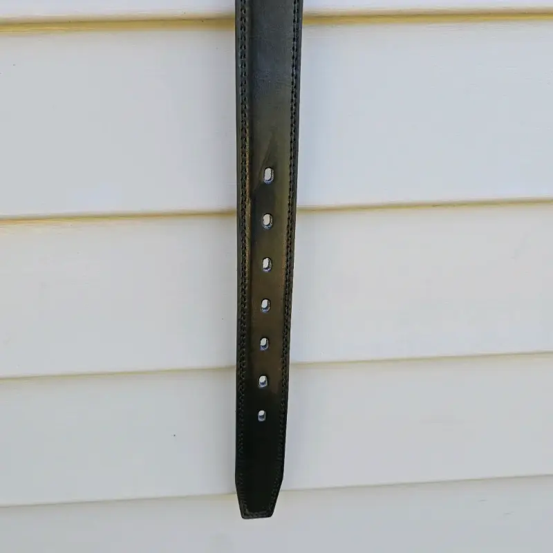 Cinturón de cuero genuino negro talla 40 - 3