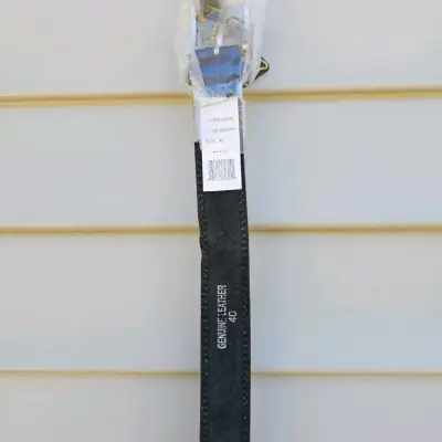 Cinturón de cuero genuino negro talla 40 - miniatura 4