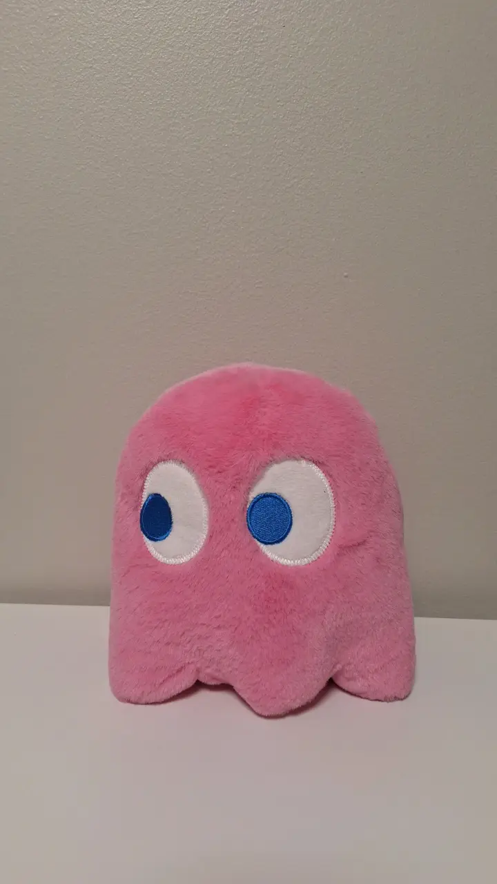 Peluche fantasma rosa pacman