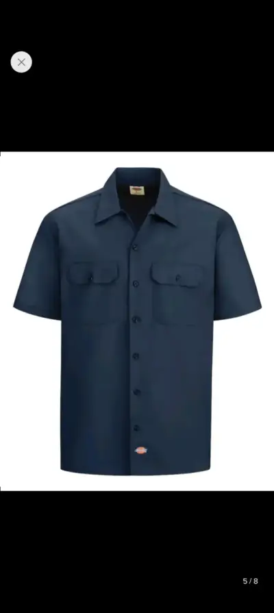 Camisa azul de trabajo Dickies con bolsillos - miniatura 1