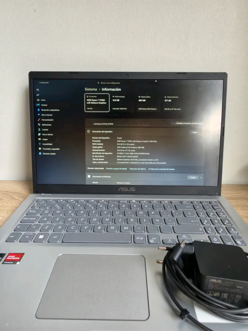 Notebook ASUS Ryzen 7 / 16GB RAM / SSD 512GB - 1