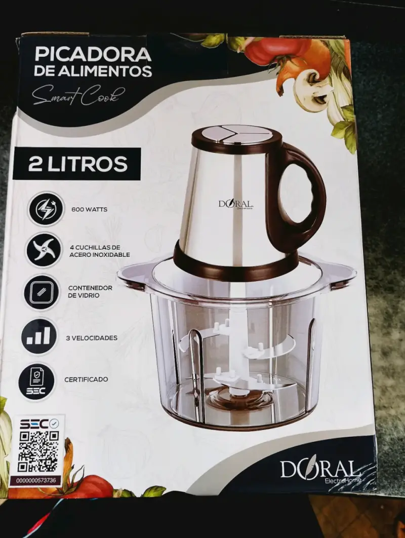 Picadora de Alimentos Doral 2 Litros 600W - 1