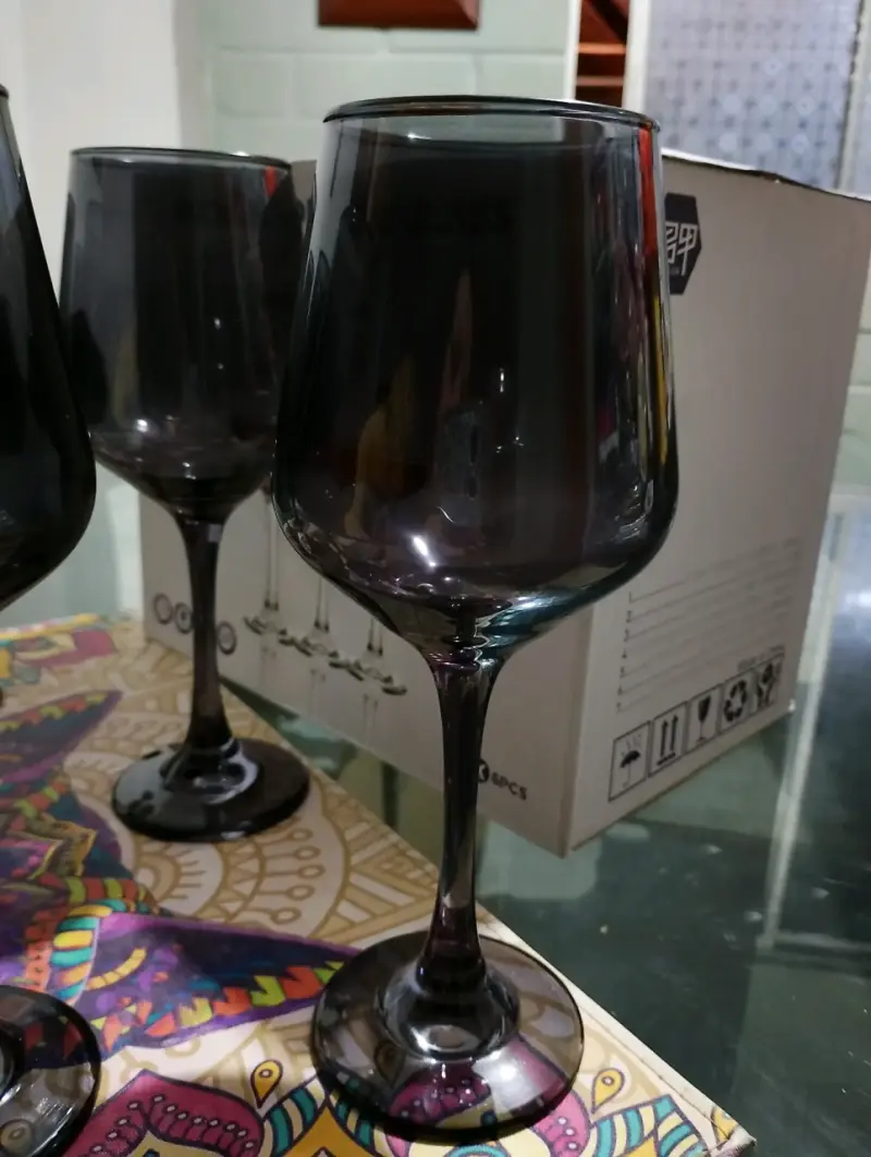 Set de Copas de Vino de Vidrio Ahumadas - 2
