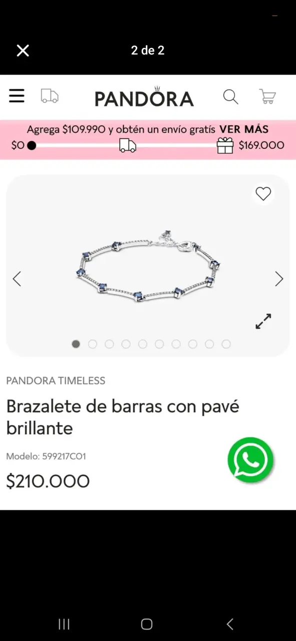 Pulsera Pandora en Caja Original - 2