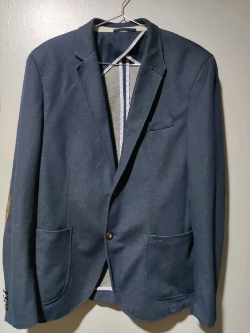 Blazer azul marino Zara Man con coderas