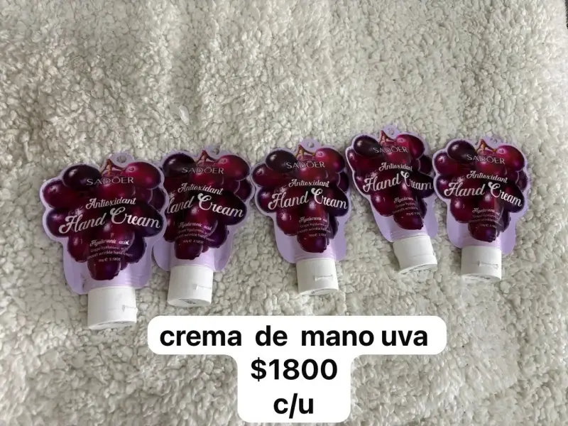 Crema de manos antioxidante sabor uva Sadoer