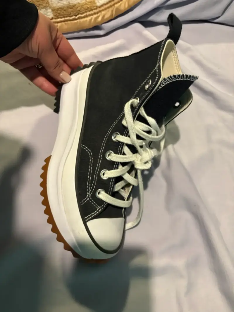 Zapatillas Converse All Star negras con plataforma - 3