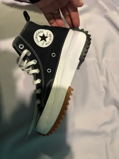 Zapatillas Converse All Star negras con plataforma - miniatura 4