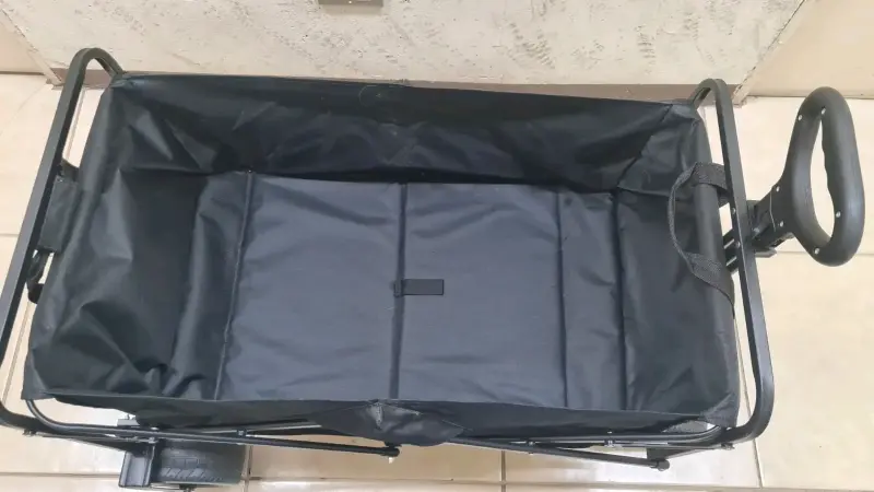 Carro plegable de carga negro con ruedas - 2