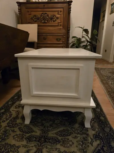 Baúl blanco estilo vintage con amplio espacio - miniatura 5