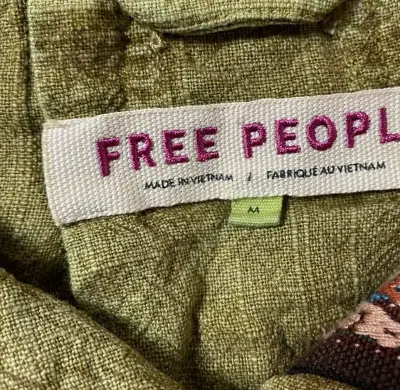 Free People Olive Green Utility Boho Bomber Jacket - miniatura 4
