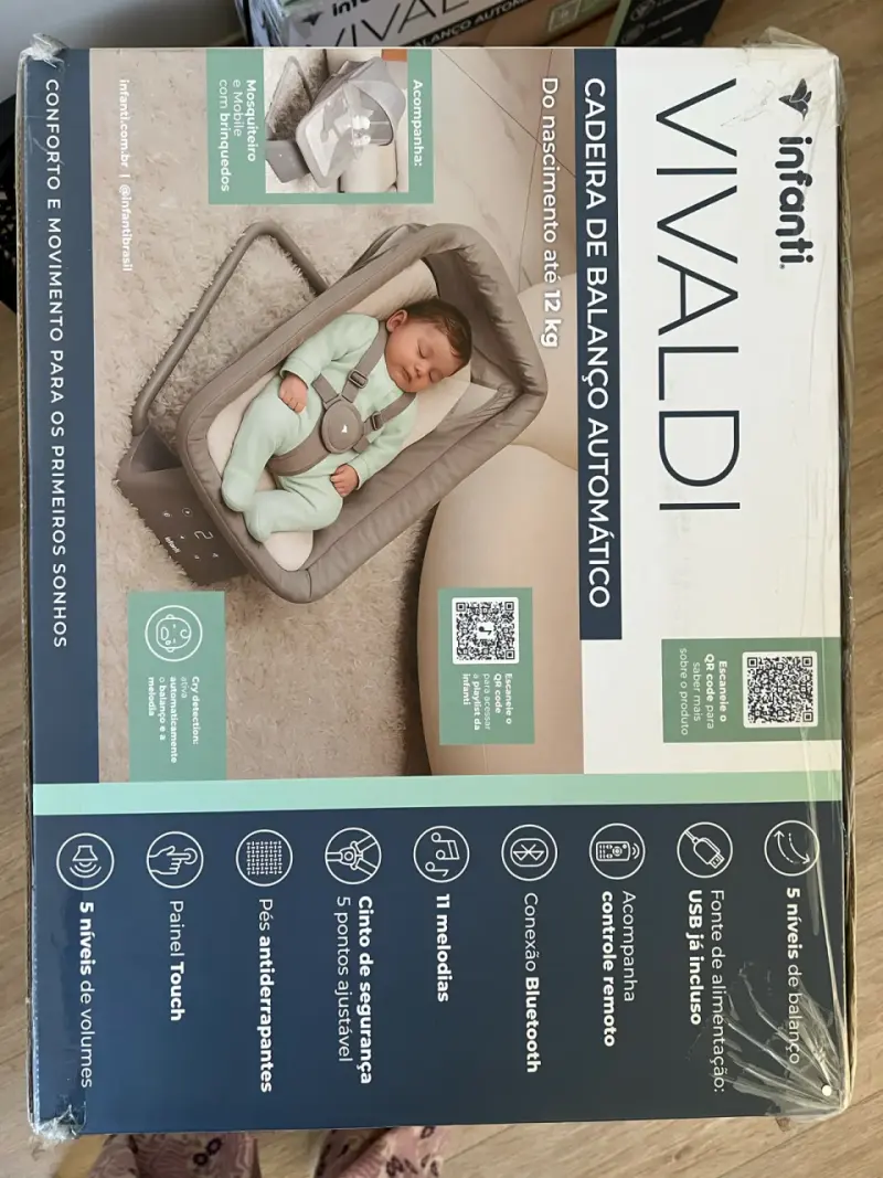 Silla mecedora para bebé Infanti con mosquitero - 4