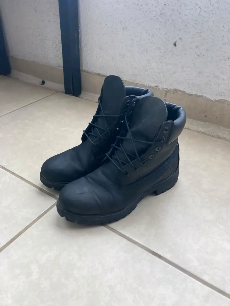 Botas de cuero negro Timberland para hombre - 3