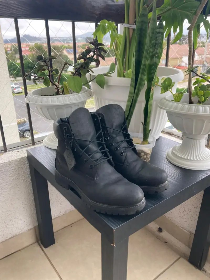 Botas de cuero negro Timberland para hombre - 4