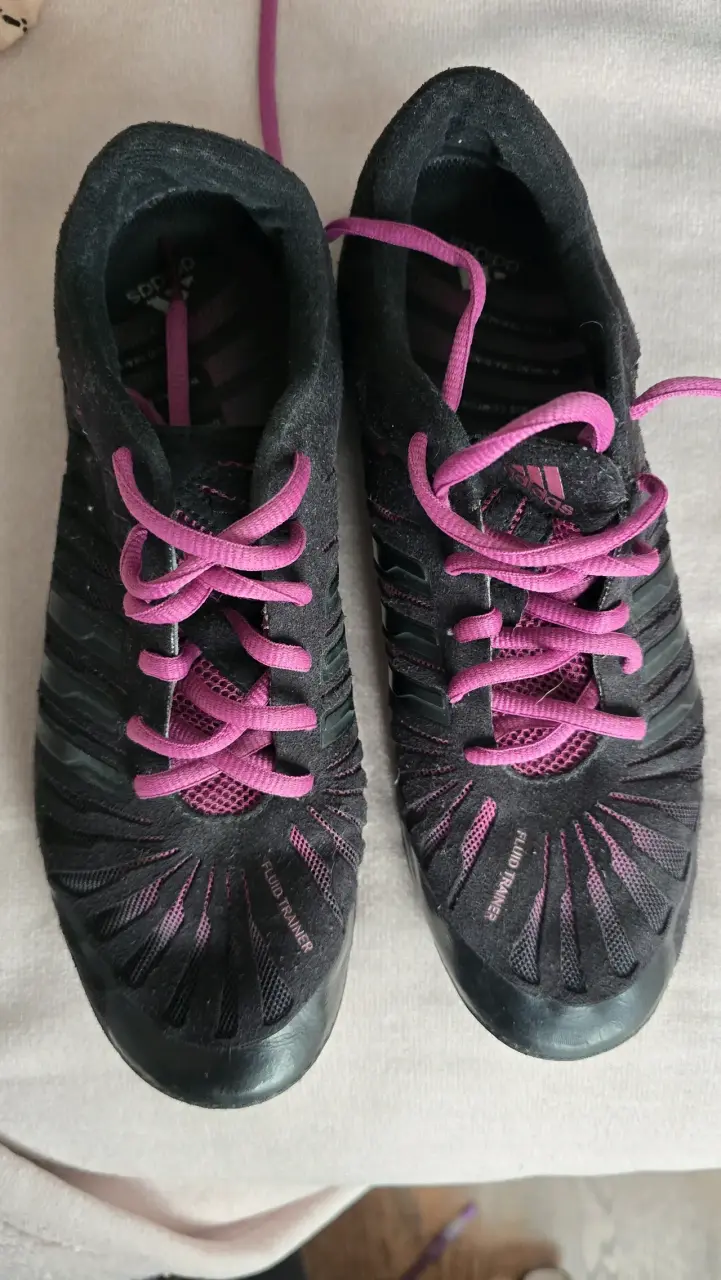 Zapatillas de entrenamiento Adidas Fluid Trainer negras y rosadas - 3