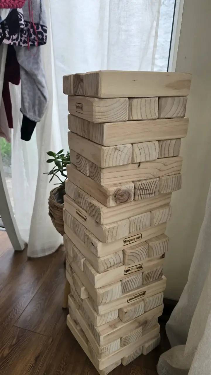 Juego de bloques de madera Jenga gigante - 1