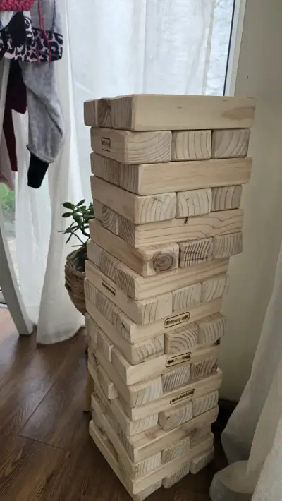 Juego de bloques de madera Jenga gigante - miniatura 1