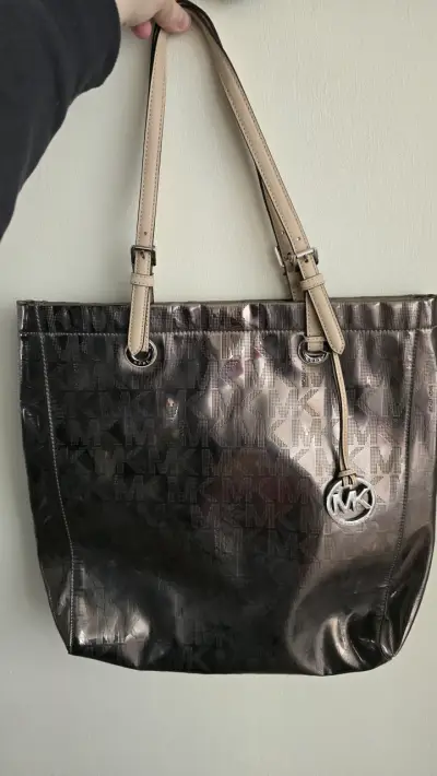Bolso tote Michael Kors metálico con logo - miniatura 1