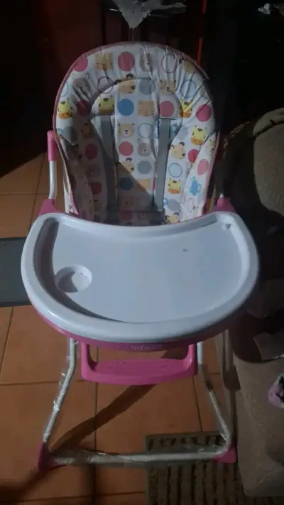 Silla de Comer para Bebé Infanti Rosa - miniatura 2