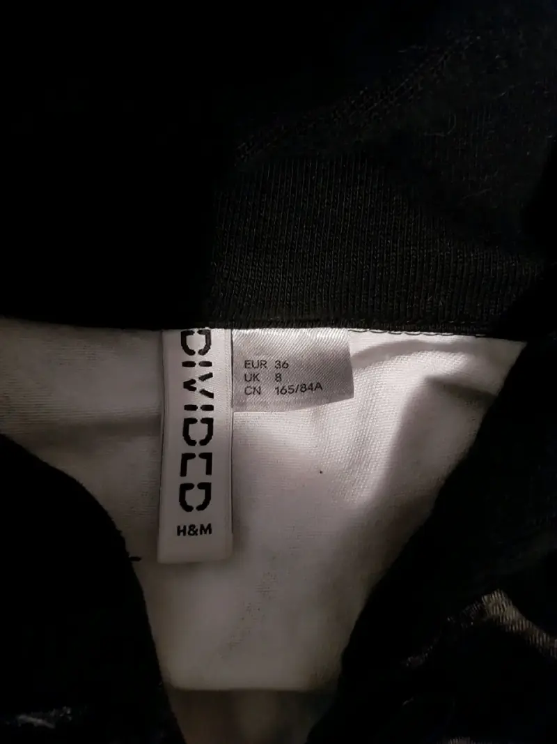 Chaqueta con capucha tie-dye blanco y negro H&M - 2