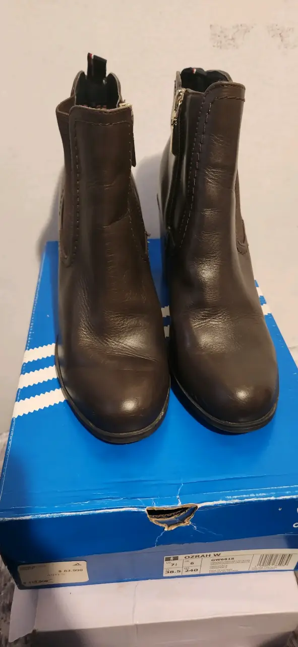 Botines de cuero marrón Tommy Hilfiger con tacón - 3
