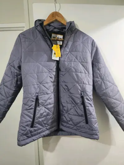 Chaqueta acolchada gris con capucha Caterpillar - miniatura 1