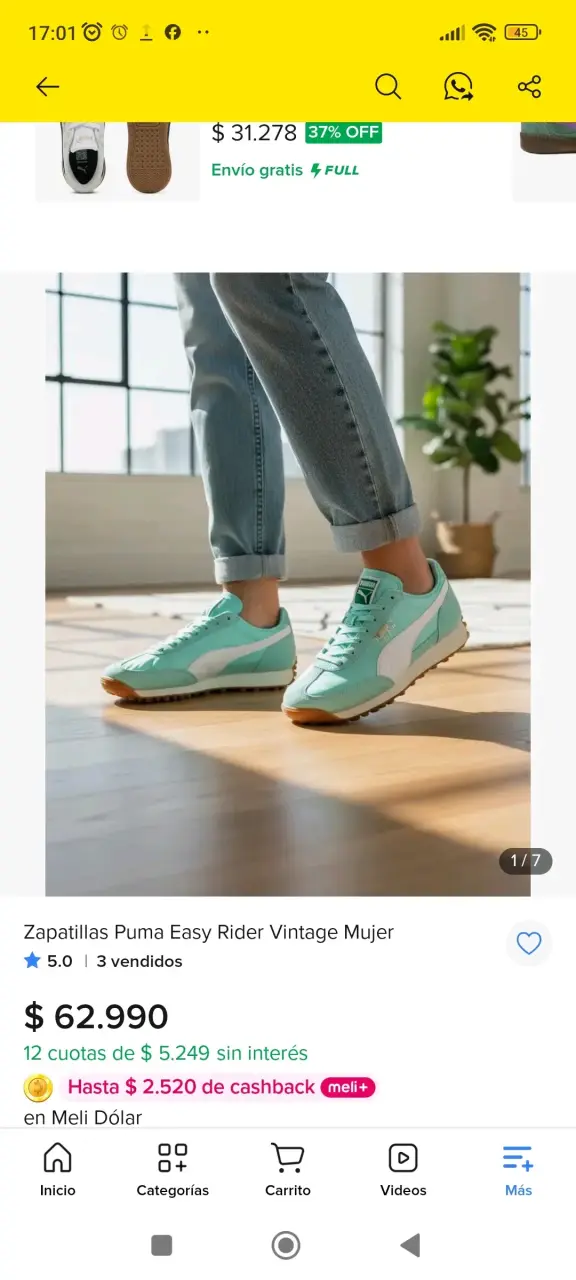 Zapatillas deportivas Puma Easy Rider verde menta - 6