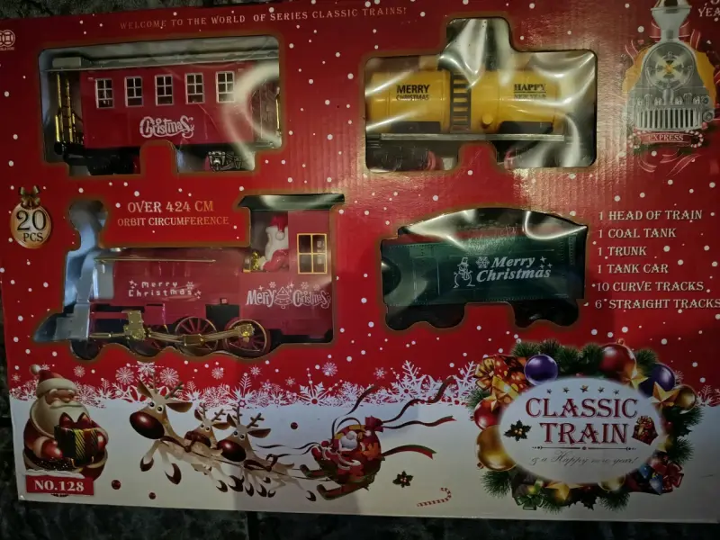 Tren de Juguete Clásico de Navidad con Sonidos - 2