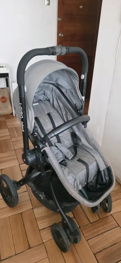 Coche de bebé Infanti I-Giro gris con accesorios - miniatura 1