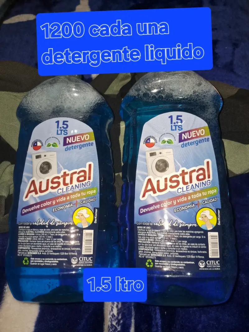 Detergente líquido Austral Cleaning 1.5 litros - 1