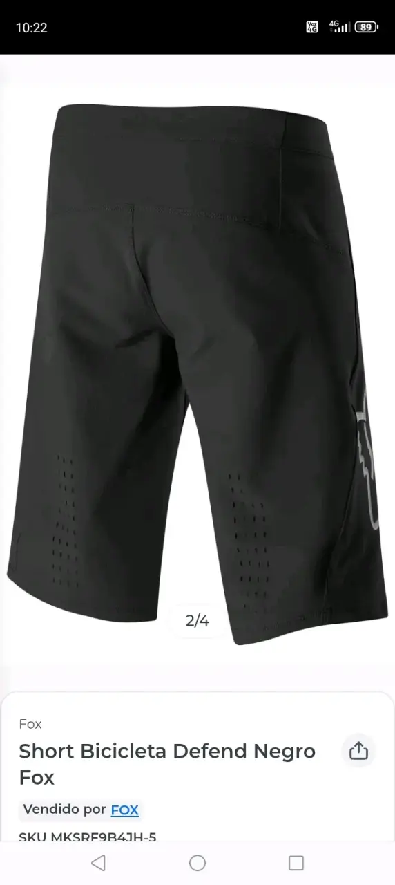 Short de bicicleta Fox Defend negro - 4