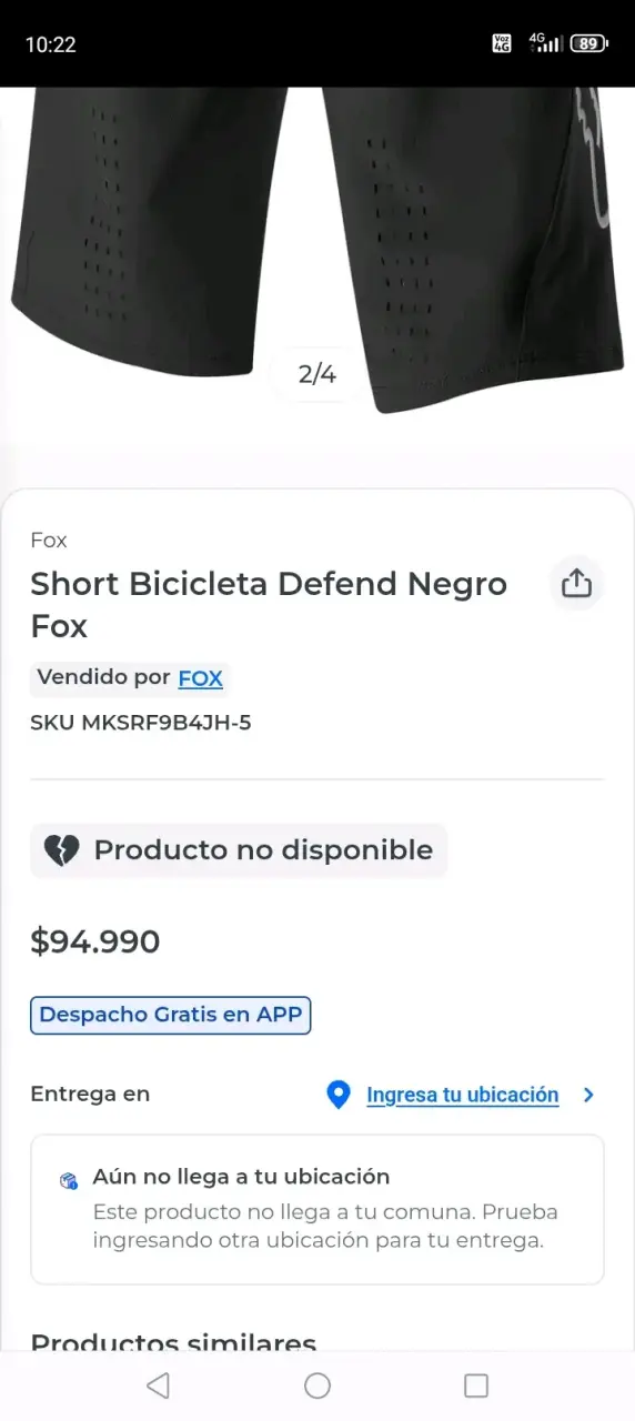 Short de bicicleta Fox Defend negro - 5