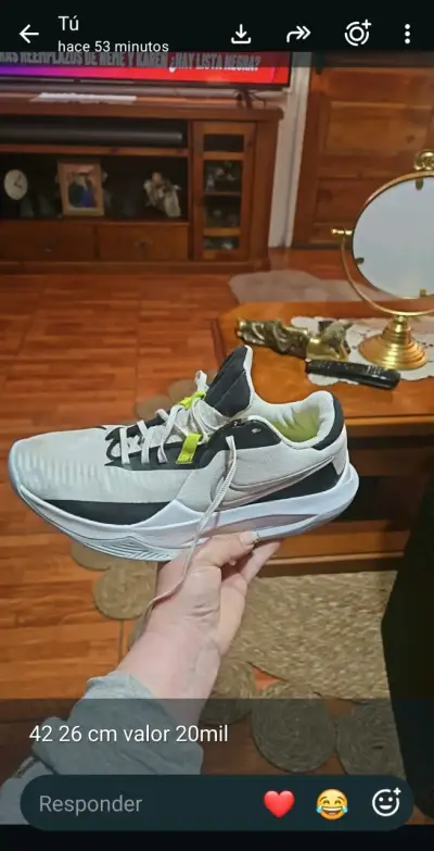 Zapatillas deportivas Nike blancas y negras - miniatura 1