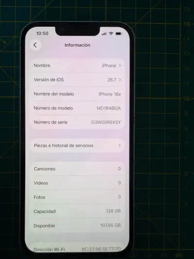 iPhone 16e con 128GB de almacenamiento - miniatura 4