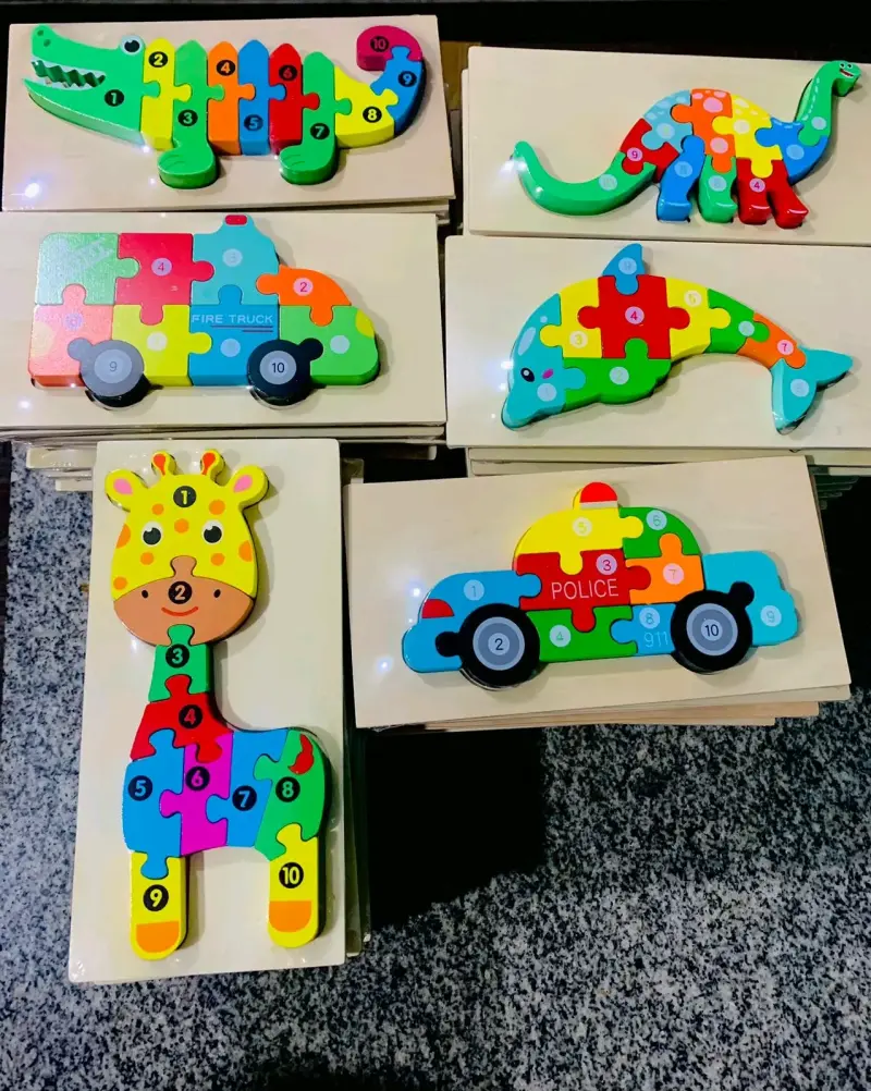 Set de rompecabezas de madera para niños